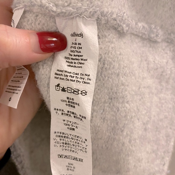 HOST PICK Allbirds Wool Jumper / Cropped Wool Sweater - XS - GUC - Light Grey - Picture 12 of 12